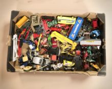 Assorted play worn die cast vehicles includng Lesney, Corgi, etc.