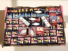 A large quantity of new light bulbs.