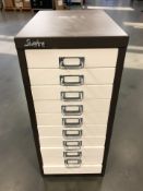 A Silverline ten drawer index chest, height 61 cm.