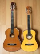 A Spanish Almeria classical guitar and a further Herald classical guitar.