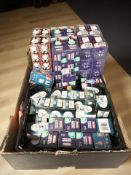 A large quantity of new light bulbs.