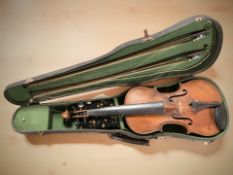 A late 19th century Stradivarius copy violin,