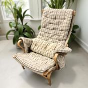 A 'Pernilla' lounge chair, designed by Bruno Mathsson for Dux,