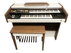 A Yamaha digital organ with stool (continental plug - untested)