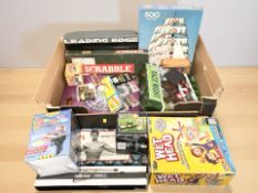 A group of games, board games, a Terry's bullworker in original box.