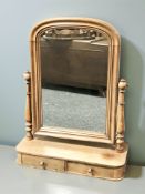 A 19th century mahogany dressing table mirror,