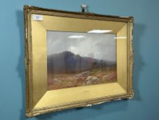 Charles E Brittan (British, 1837- 1888) : Glen Lyon, watercolour, signed, with Mawson,