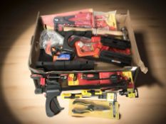 New hand tools including screw drivers, pliers, rivet gun, etc.