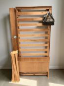 A Danish oak framed three foot bed frame.