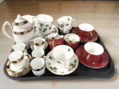 A group of Coalport, Colclough and Standard tea and coffee china.