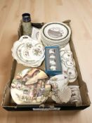 Ceramics including a Royal Doulton stoneware vase, further Doulton collector's plates,