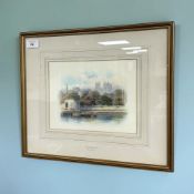 George Fall (British, 1848-1925): York Minster, watercolour, signed, with Mawson,