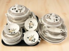 Approximately thirty-six pieces of Wedgwood of Etruria & Barlaston Avacado dinner wares