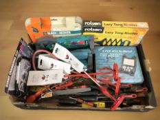 New tools including tile cutters, Black & Decker jigsaw set, mixers,