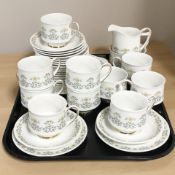 Approximately thirty-three pieces of Paragon Fiona tea china