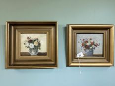 Danish School : Still life of flowers in a vase, oil on board,