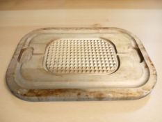 A large pine chopping board