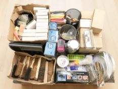 New home wares, hand brushes, kitchen wares, lengths of rope,