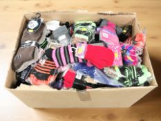 New pairs of socks and gloves (1 box)