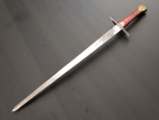 A replica medieval sword,