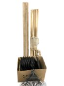 A quantity of wooden hafts with interchangeable rake and snow shovel heads (1 box)