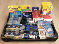 New sets of playing cards, fountain pen ink cartridges, paper clips, drawing pins,