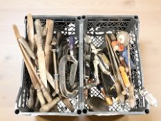 Vintage carpentry tools, files, drills,