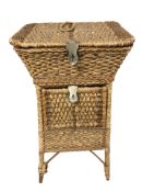A wicker work box,