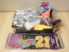 New children's birthday banners, tissue paper,