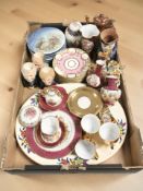 A group of Bing and Grondhal collector's plates, Limoges coffee china,