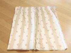 A pair of Laura Ashley 100% cotton lined curtains,