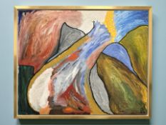 Continental School : Abstract study, oil on canvas, signed OL, dated '04,