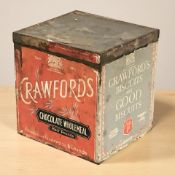 A vintage Crawfords chocolate wholemeal tin,