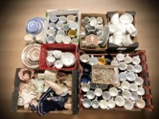 A large quantity of mugs, teapots, tea china,