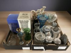 Assorted EPNS and stainless steel items, Art glass vases,