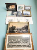 A group of pictures and prints,