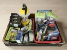 New bike chains and LED lights, travel lights,