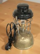 A converted paraffin lamp,