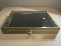 A painted and glazed counter top jewellery display cabinet,