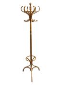 A bentwood hat and coat stand