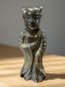 A Chinese carved hardstone statue of a scholar,