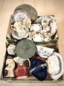 Ceramics including Royal Doulton Winston Churchill Toby jug, Maling lustre items,