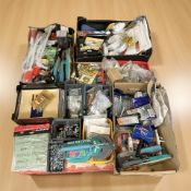 New hardware including nuts and bolts, tile cutters, siphons,