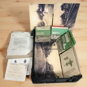 A group of Soccer Special 8mm football film albums, John Player cigarette cards,