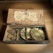 A set of 19th century Young and Son of London scales with weights