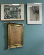 Danish School : Portrait of a lady, colour print, indistinctly signed,