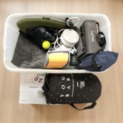 A portable camping stove,