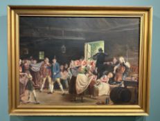 Continental school : Figures in a tavern,