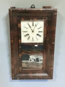 A 19th century American wall clock,