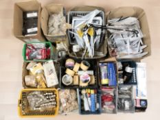 New homewares including sockets, extension lead, metal wall brackets, sticky tape,